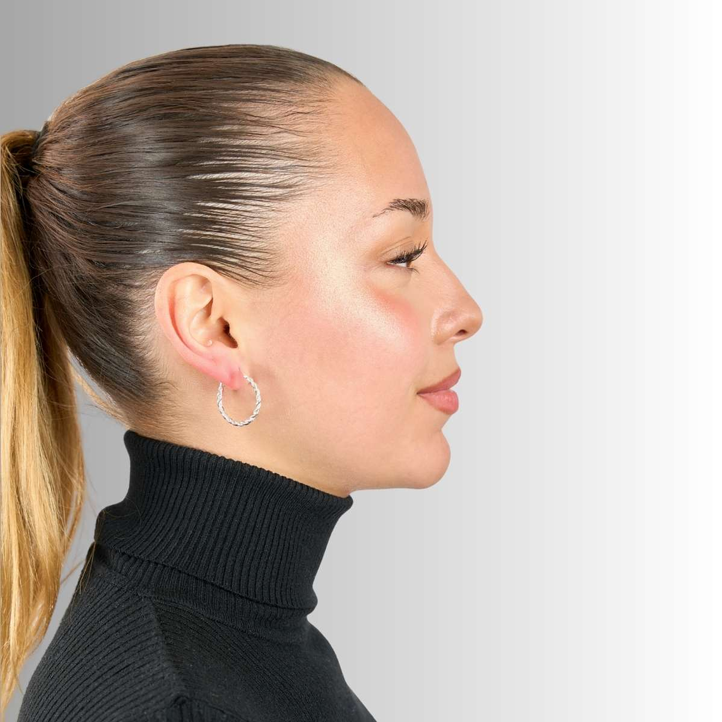 Aros De Plata 925 Sets Argollas Enroscadas 3