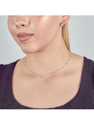 Cadena De Plata 925 Triangulo y Punto