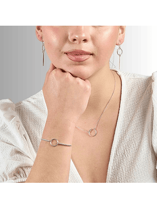 Collar De Plata 925  Circulo Clásico