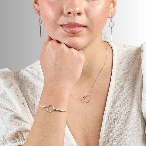 Collar De Plata 925  Circulo Clásico