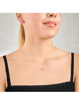 Collar De Plata 925 Punto de Luz