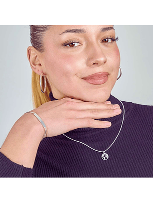 Cadena De Plata 925 Veneciana & Mapamundi