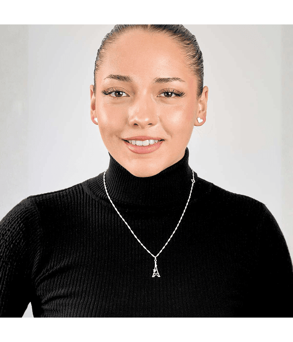 Cadena De Plata 925 Singapur & Torre Eiffel