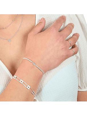 Pulsera De Plata 925 Love de Corazones