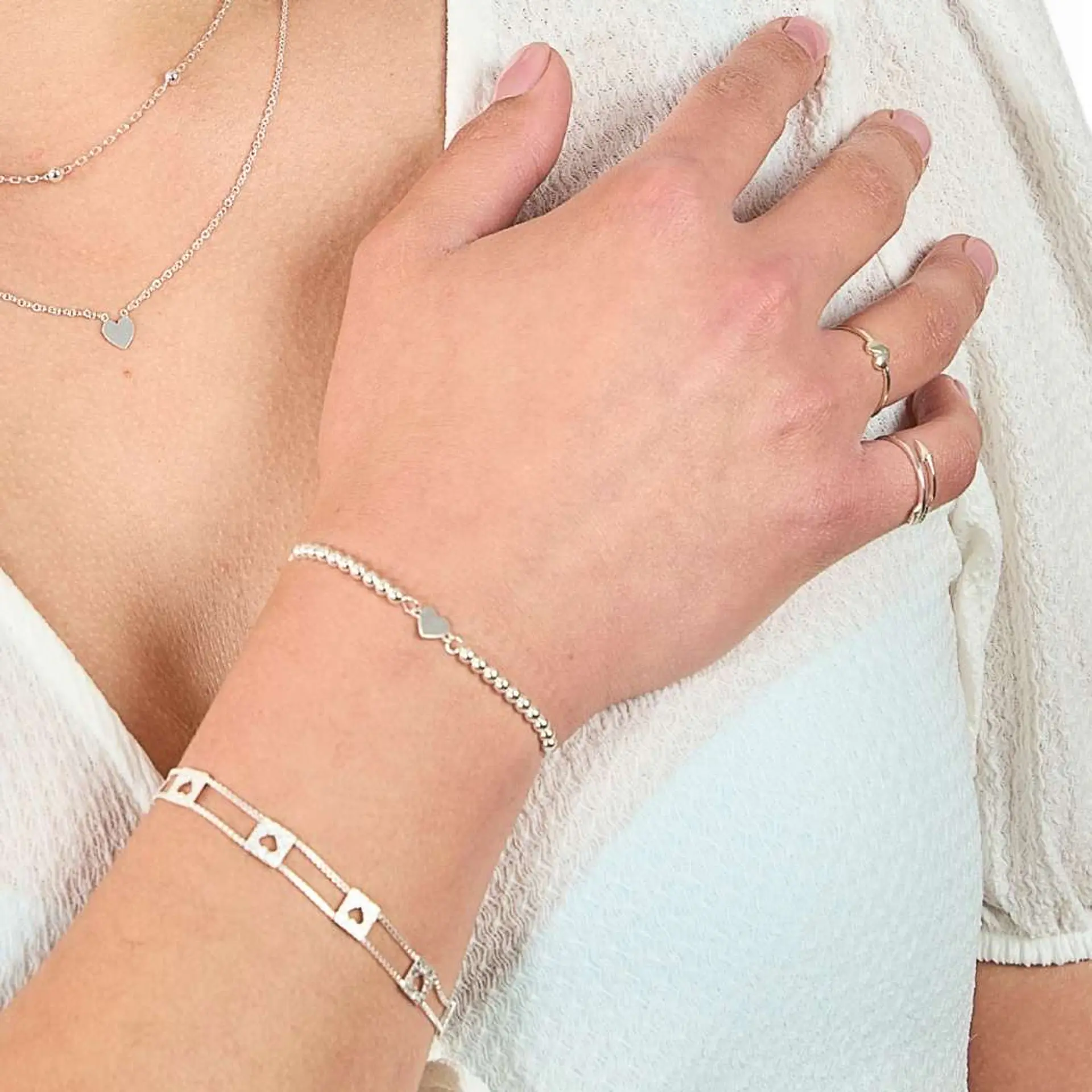 Pulsera De Plata 925 Love de Corazones 2