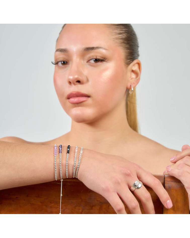 Pulsera Ajustable de Plata 925 con Cristales Swarovski