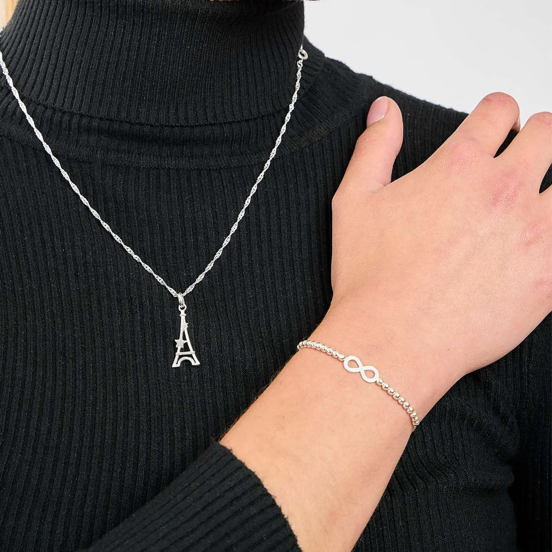 Pulsera De Plata 925 Ajustable Infinito 2