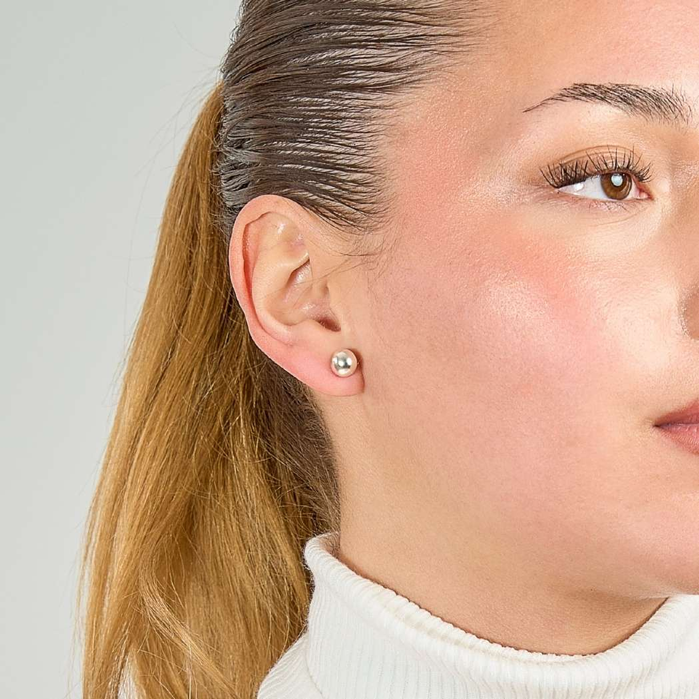 Aritos De Plata 925 Bolitas 8mm 2