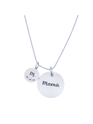 Cadena de Plata 925 con Colgante Mamá Personalizado