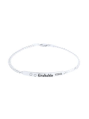 Pulsera Piocha De Plata Ley 925 Esclava Personalizado (unisex)