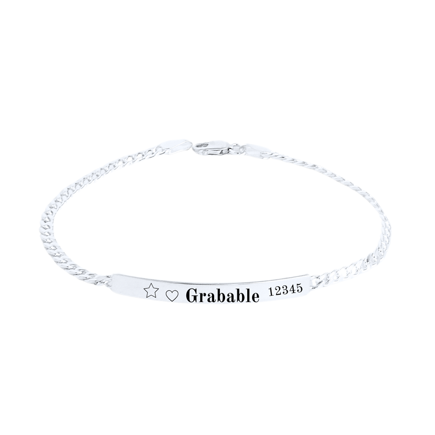 Pulsera Piocha De Plata Ley 925 Esclava Personalizado (unisex) 1