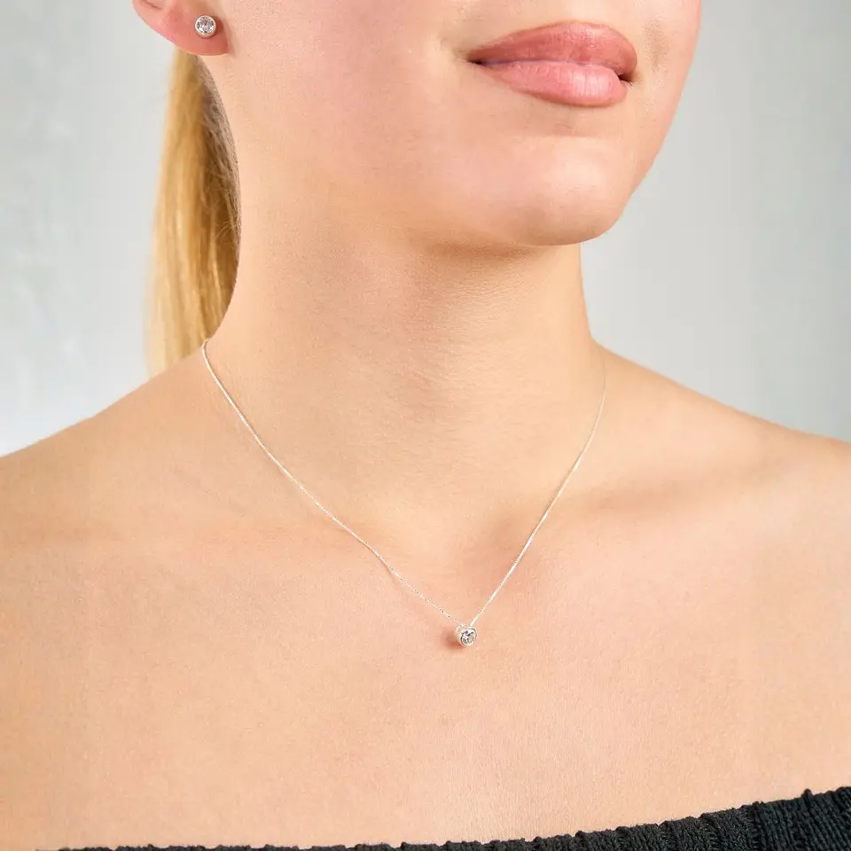 Conjunto De Plata 925 Punto de Luz 2