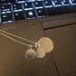 Cadena de plata  Mamá triple Personalizado-  - Miniatura 1