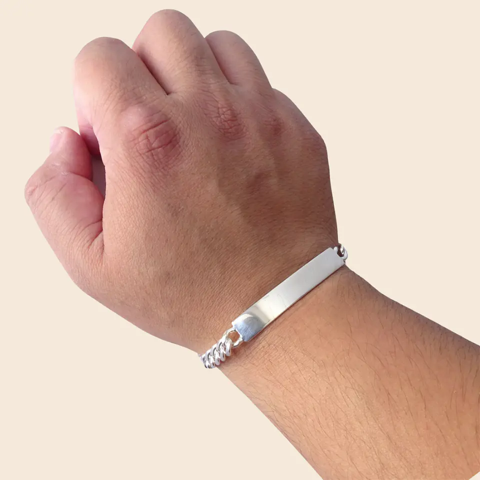 Pulsera Piocha Masculina Plata 925 Personalizable 1