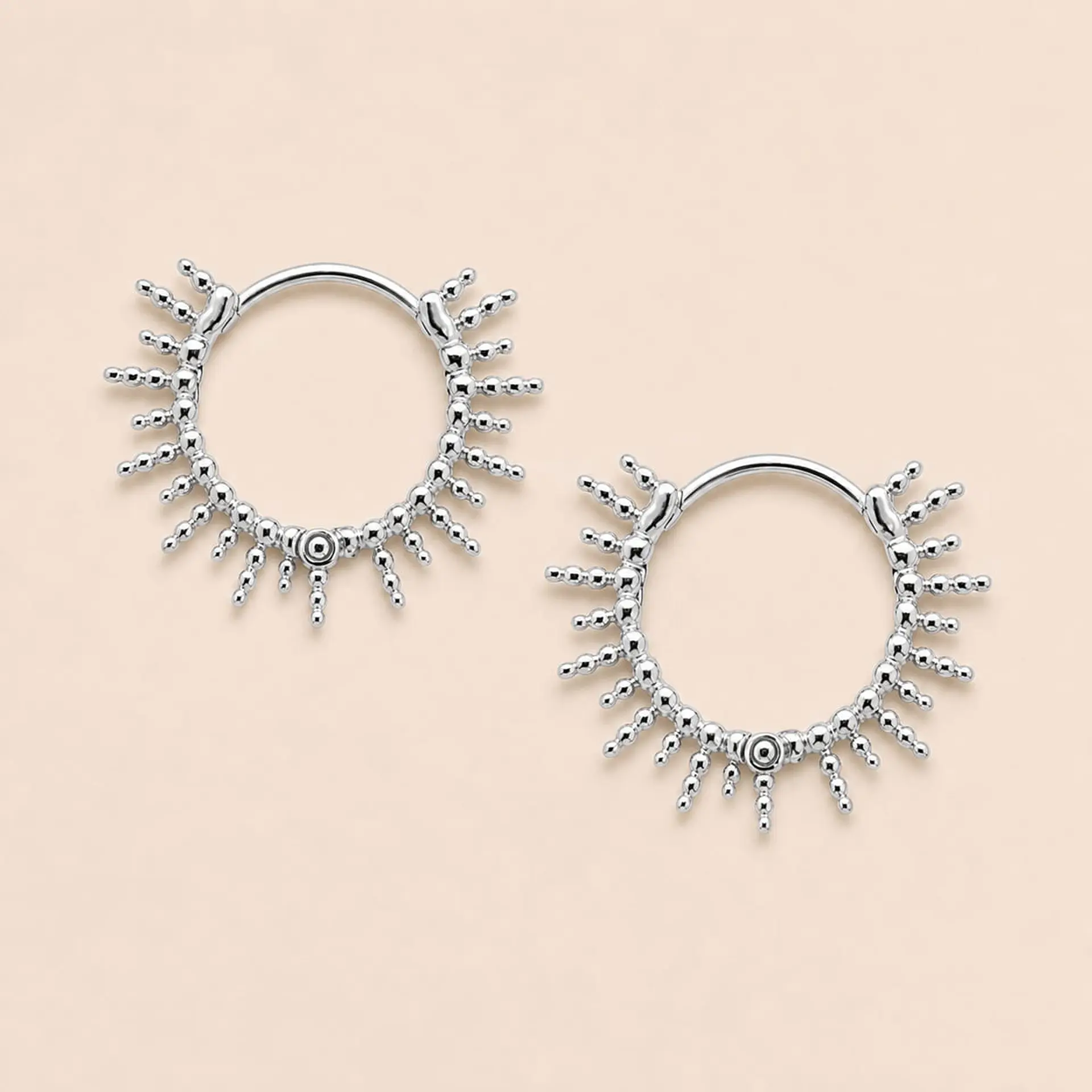Aros De Plata Con Baño De Oro Argollas Sol Plateado 1