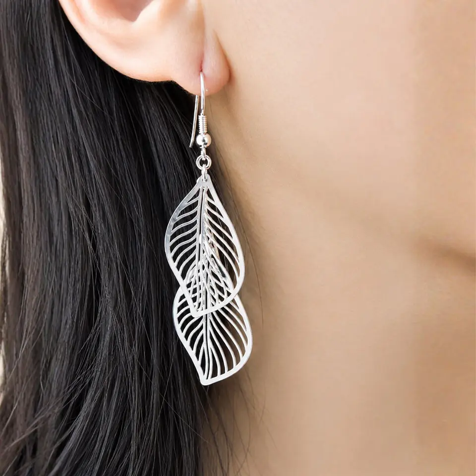 Aros Hoja Filigrana Plata 925 2