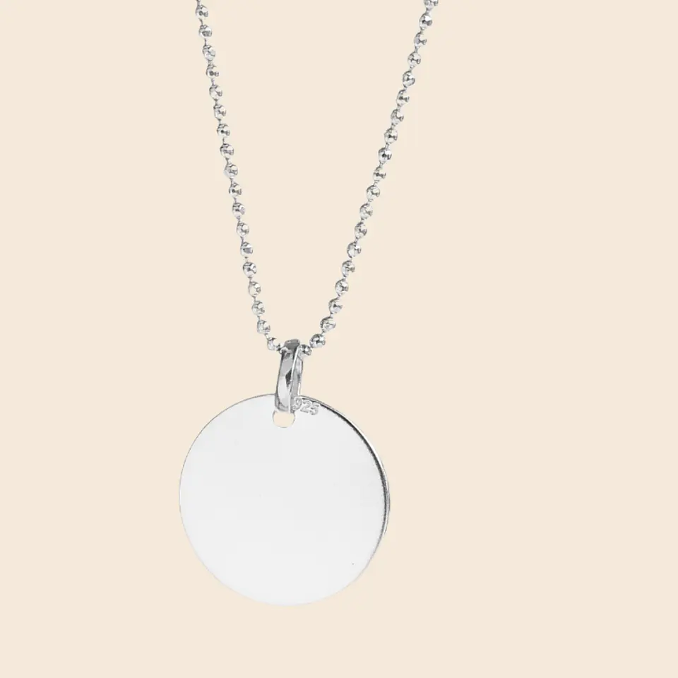 Collar Medalla Signature Personalizable Plata 925 1