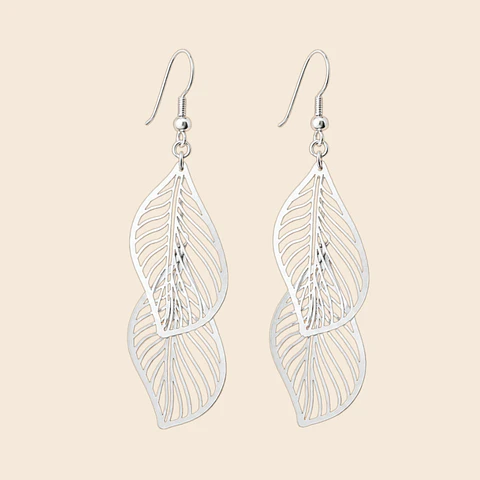 Aros De Plata 925 Hojas Filigrana