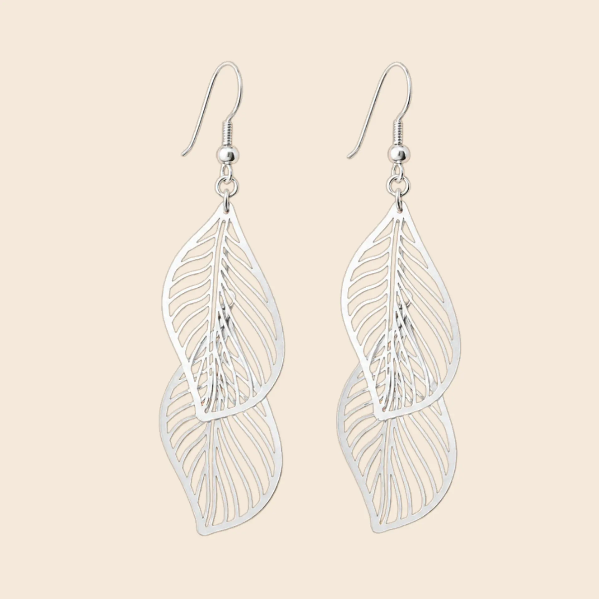 Aros Hoja Filigrana Plata 925 1