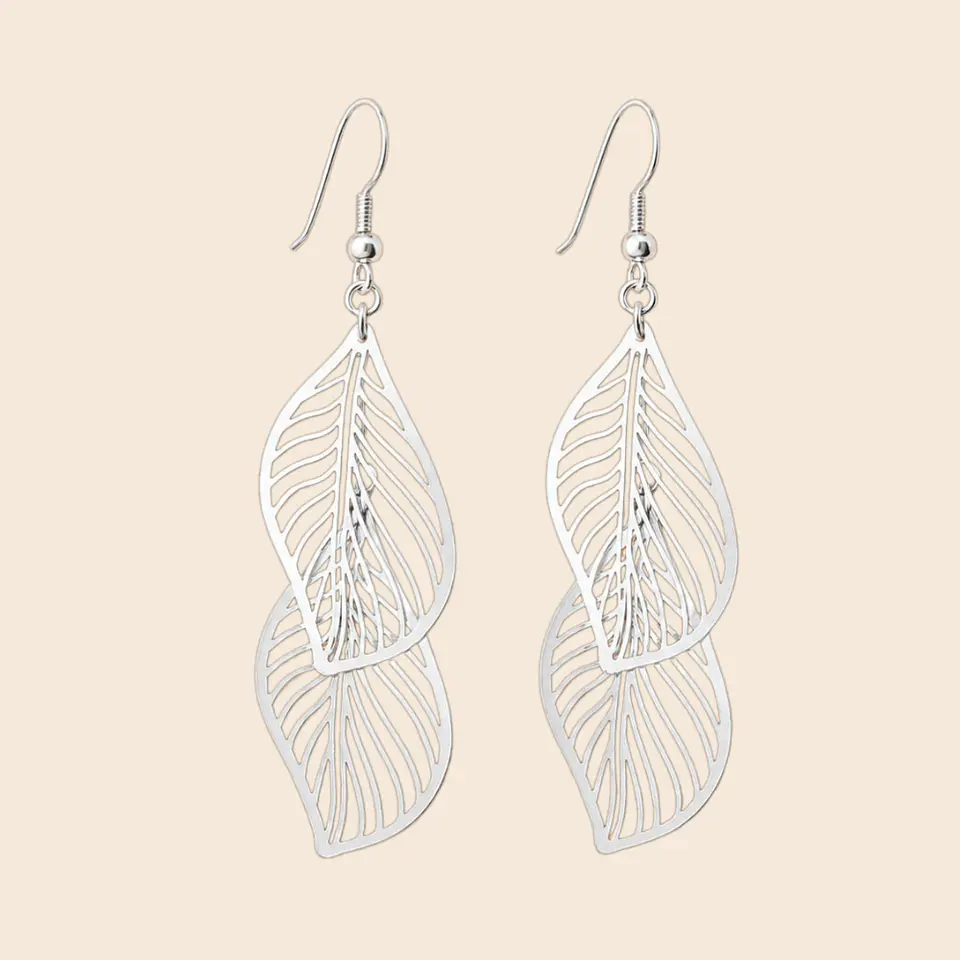 Aros Hoja Filigrana Plata 925 1