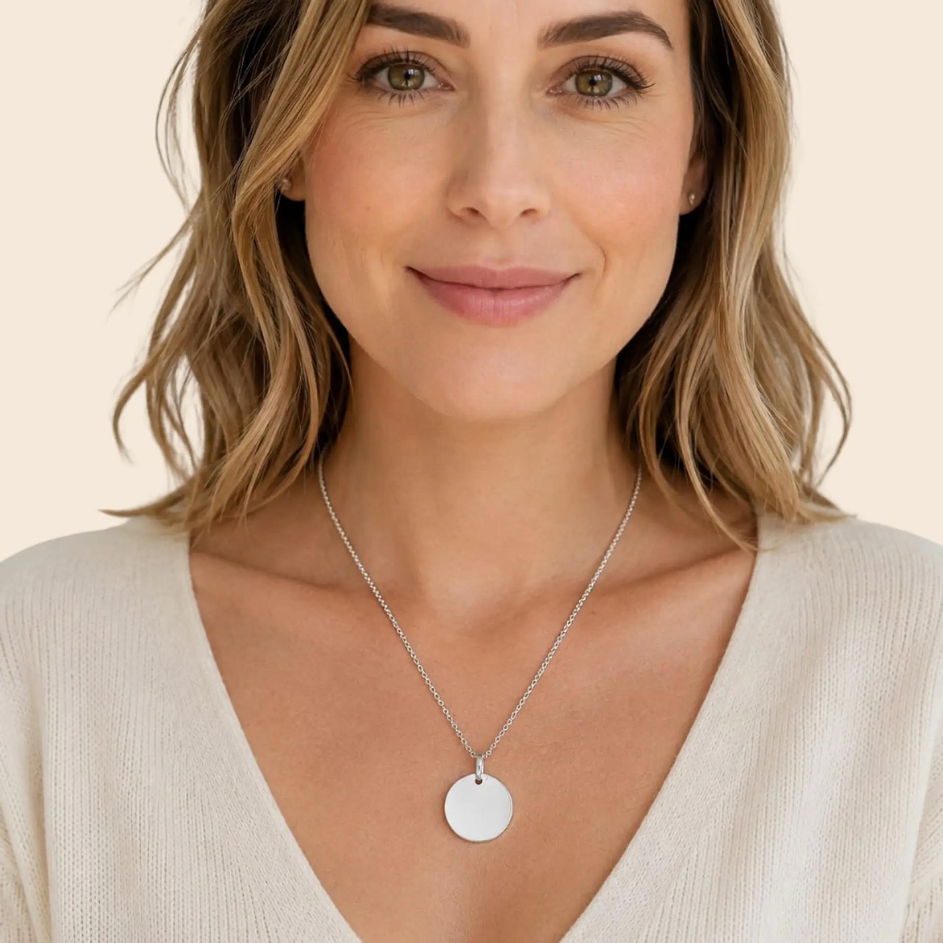 Collar Medalla Signature Personalizable Plata 925 2