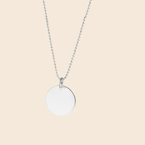 Collar Medalla Delicate Personalizable Plata 925