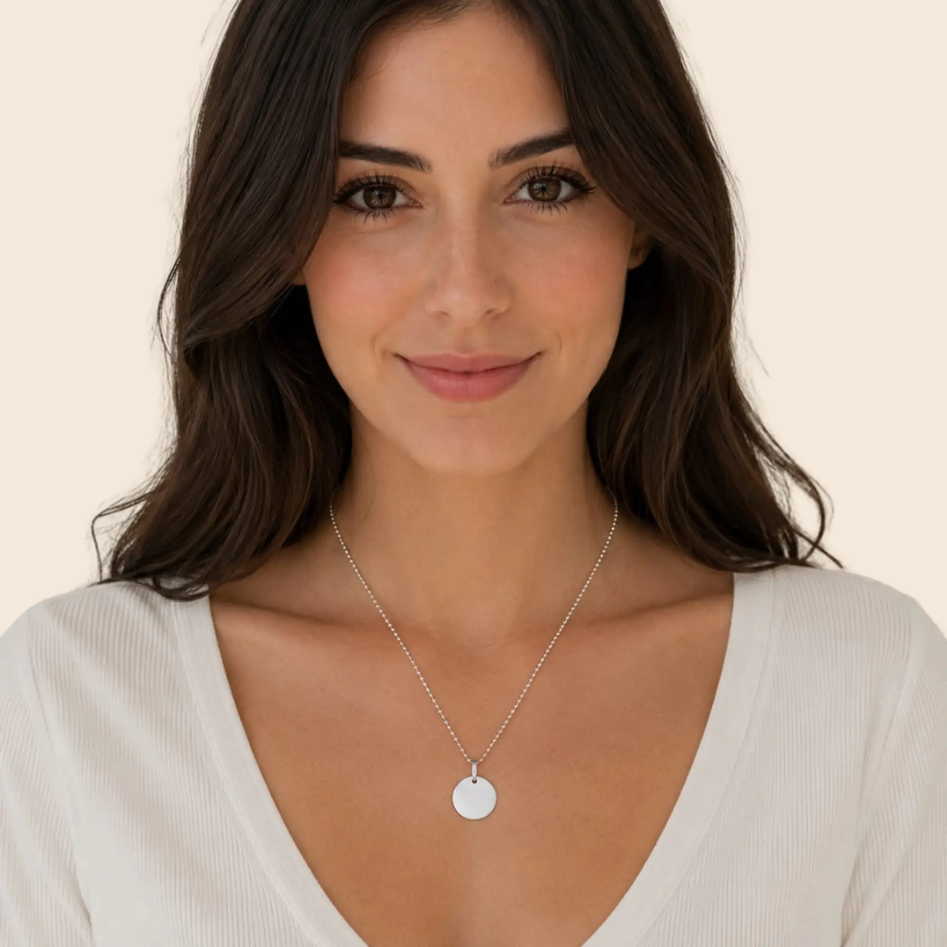 Collar Medalla Classic Personalizable Plata 925 2