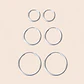 Set 3 Pares Argollas Plata 925 — 10mm, 14mm y 20mm - Miniatura 1