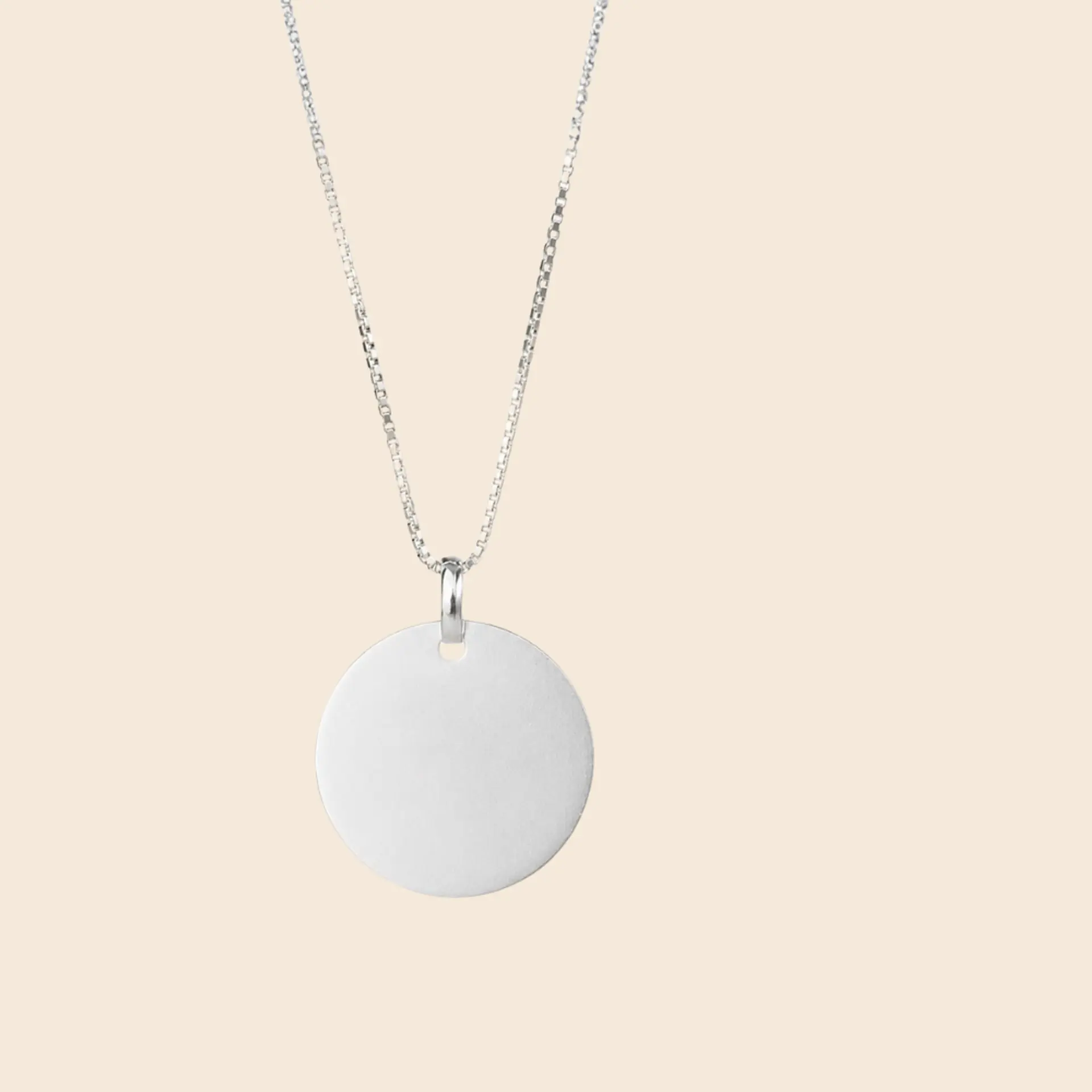 Collar Medalla Classic Personalizable Plata 925 7