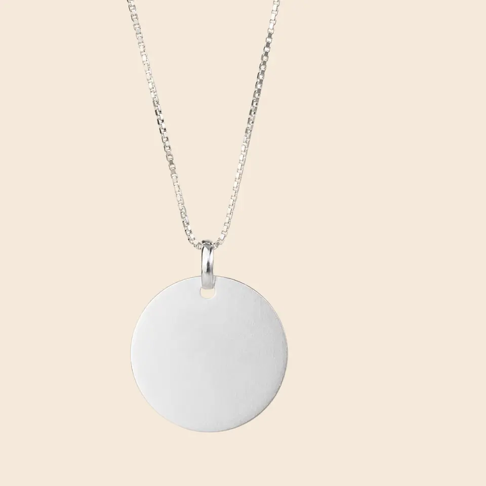 Collar Medalla Signature Personalizable Plata 925 7