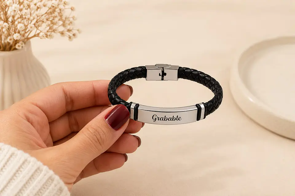 Set Pulseras Amor Grabado Pareja (Unisex) 3