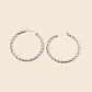 Argollas Plata 925 Trenzado Liso 3 cm - Miniatura 1