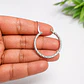 Argollas Plata 925 Trenzado Liso 3 cm - Miniatura 3