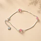 Tobillera Plata 925 · Cristales Facetados Rosa - Miniatura 1