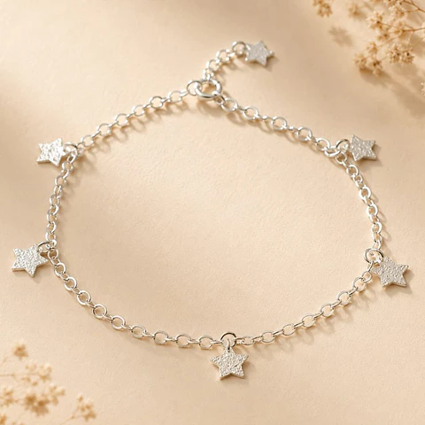 Tobillera Plata 925 · Estrellas