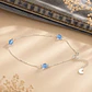 Tobillera Plata 925 · Cristales Facetados Azul Cielo - Miniatura 1