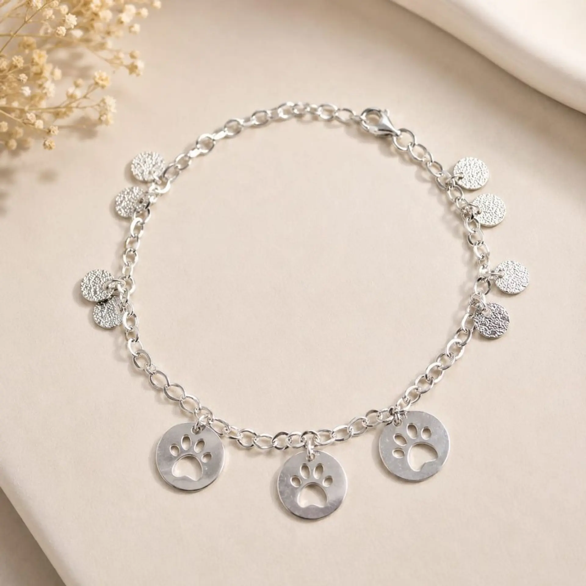 Pulsera Plata 925 · Huellas Dog Lover 1