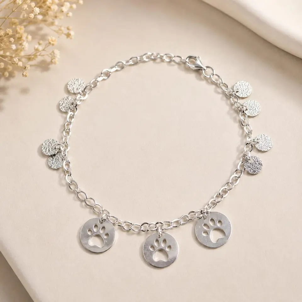 Pulsera Plata 925 · Huellas Dog Lover 1