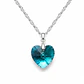 Collar Corazón Cristal Facetado Plata 925 - Miniatura 7