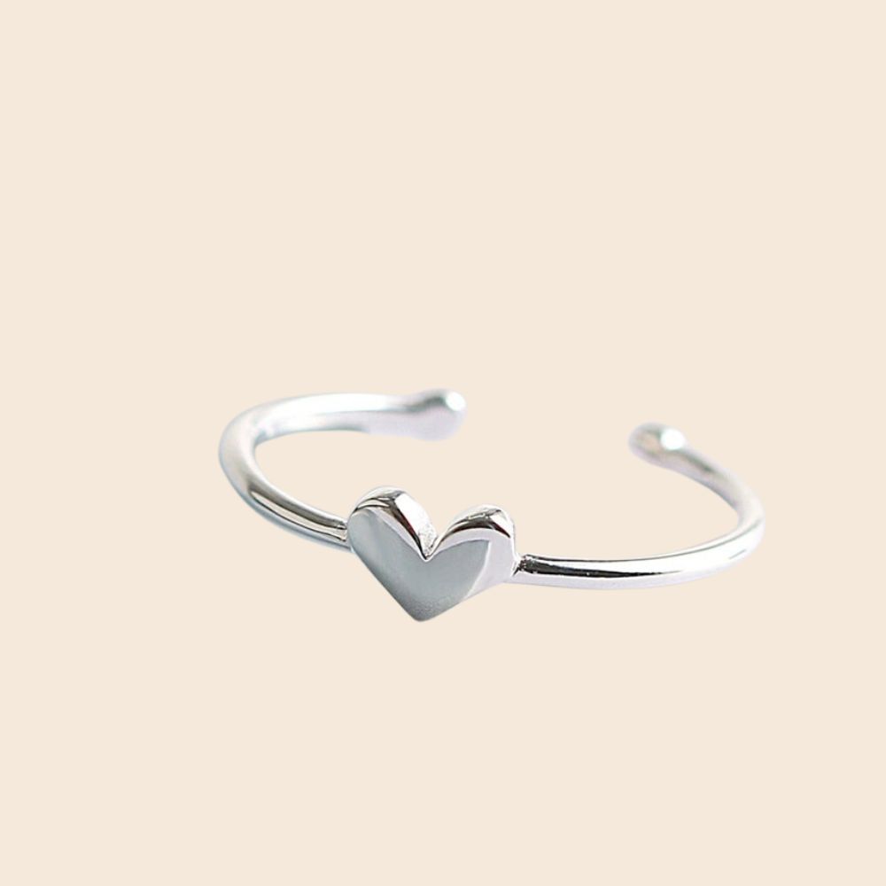 ANILLO AJUSTABLE PLATA 925 CORAZON