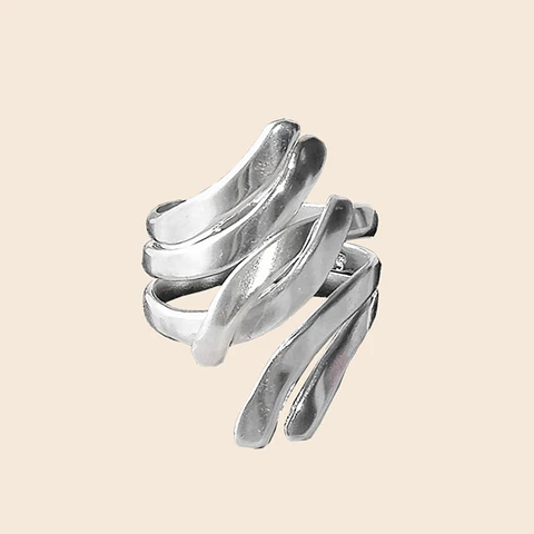 Anillo Ajustable Plata 925 · Entrelazado