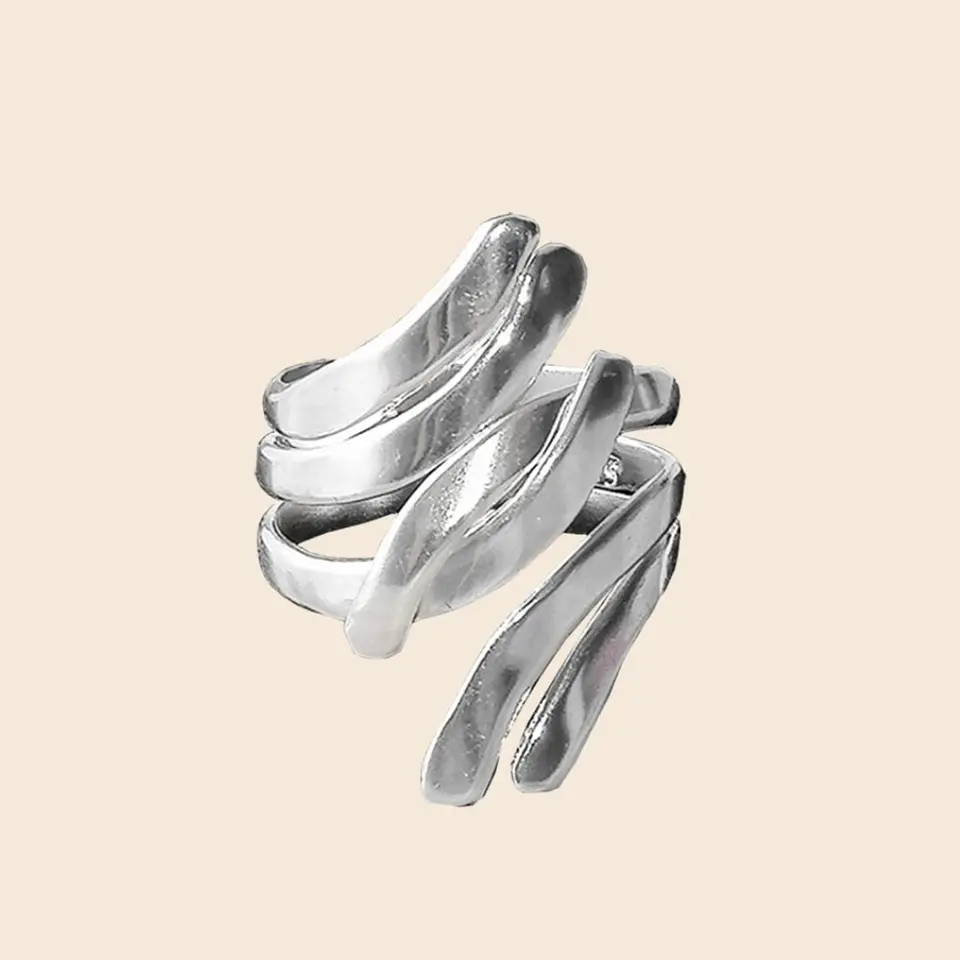 Anillo Ajustable Plata 925 · Entrelazado 1