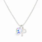 Collar Inicial y Cristal Facetado Plata 925 · Cadena 50 cm - Miniatura 2