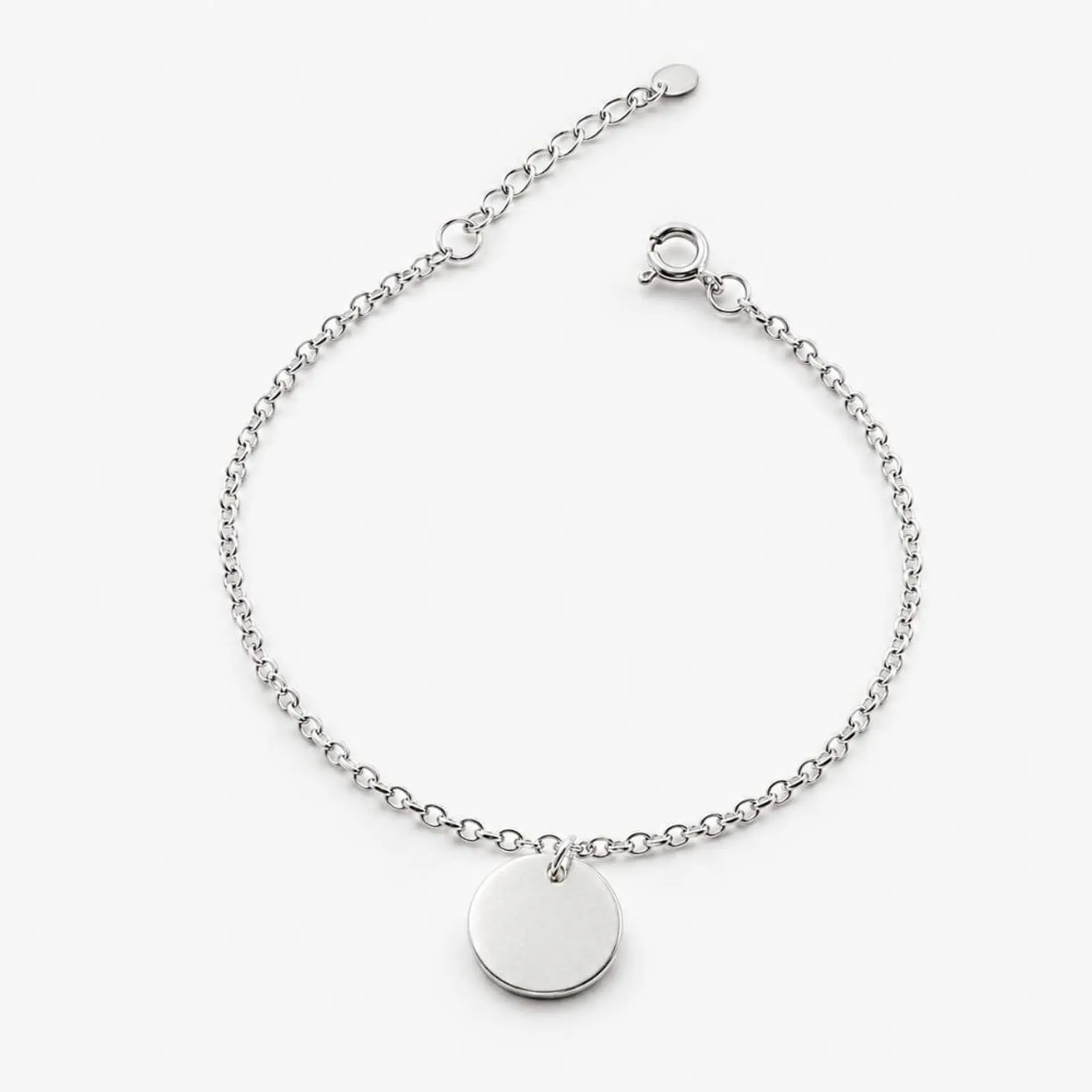 Pulsera De Plata con Medalla Personalizable 2