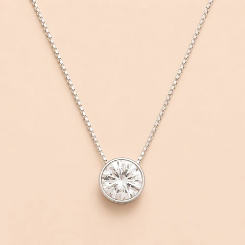 Collar Punto de Luz Plata 925 · Circón Cúbico