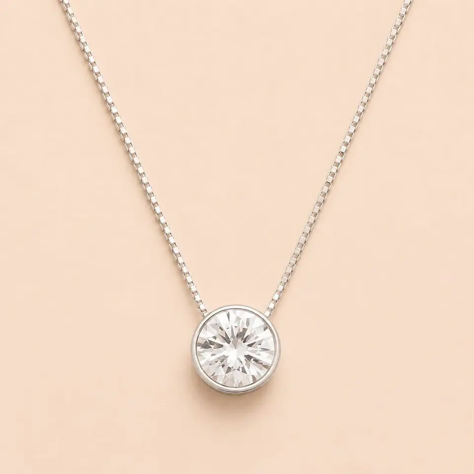 Collar Punto de Luz Plata 925 · Circón Cúbico 1
