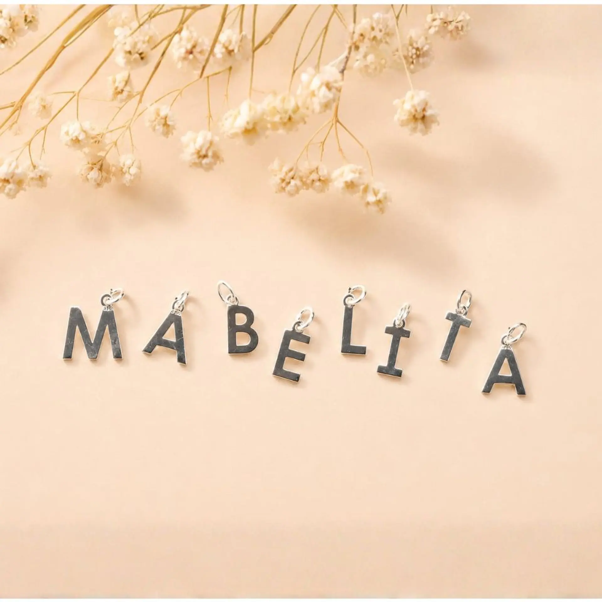 Collar Inicial y Cristal Facetado  · Plata 925 4