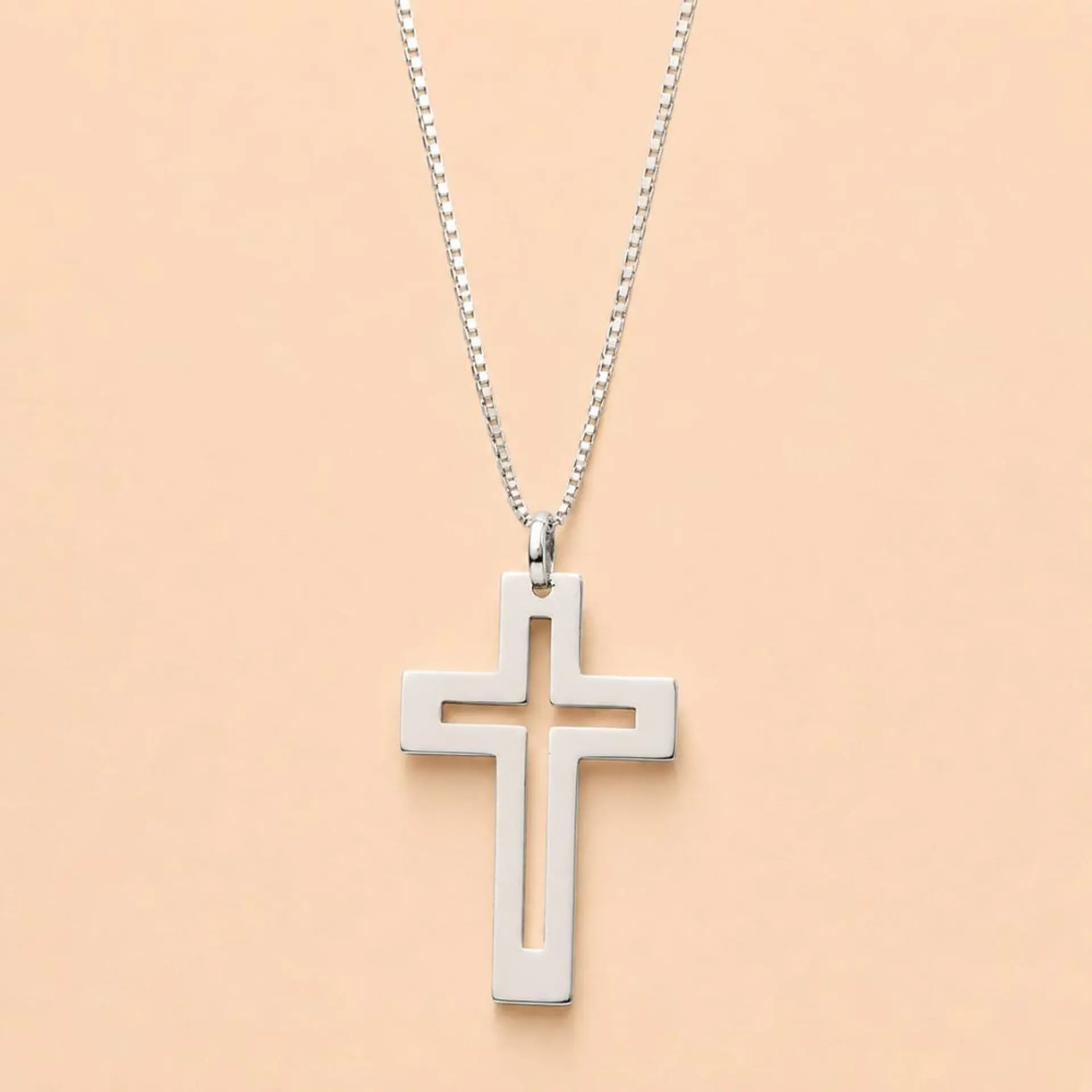 Collar Cruz Plata 925 · Colgante Cruz Moderna 1