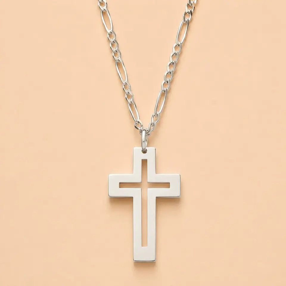 Collar Cruz Plata 925 · Colgante Cruz Moderna 3