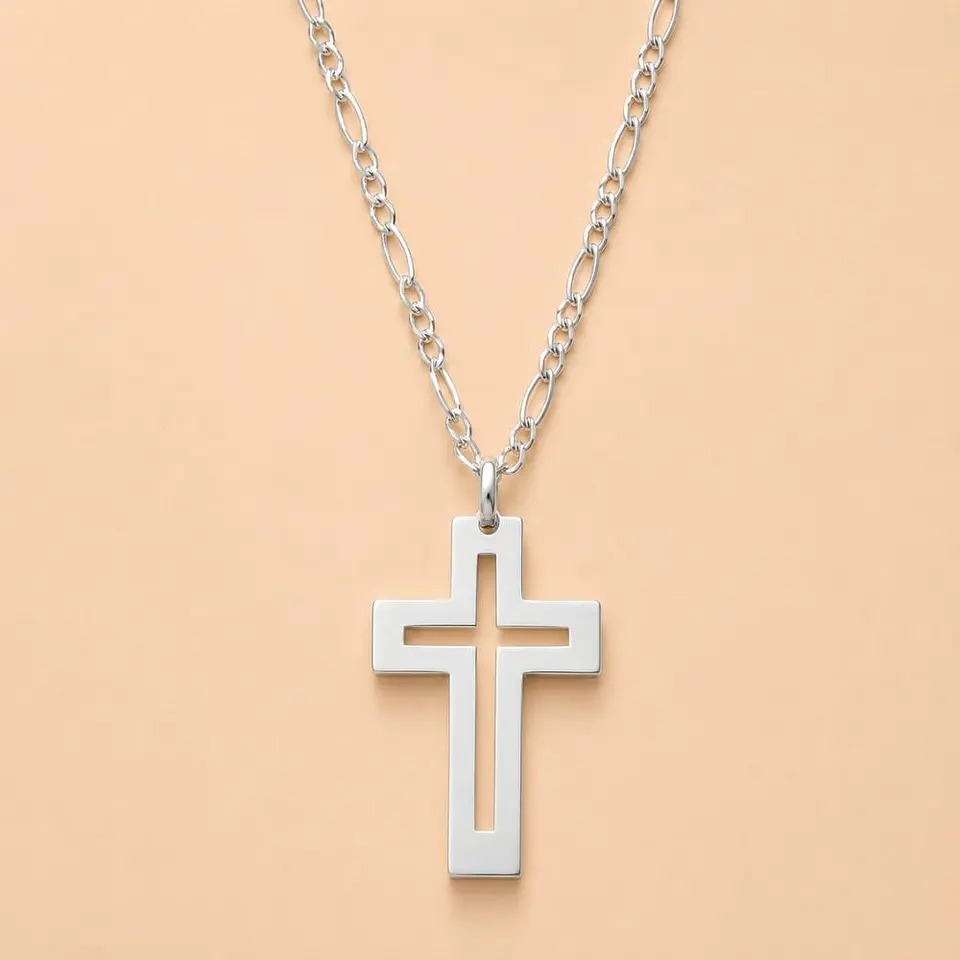 Collar Cruz Plata 925 · Colgante Cruz Moderna 4